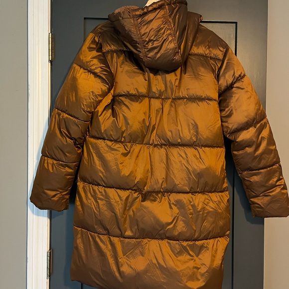 Women’s puffer coat with hood. Copper color - Picture 2 of 6
